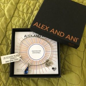 Alex and Ani Sapphire Swarovski Crystal Bracelet